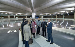 La consejera Alba visita la Estación de Autobuses acompañada de la Comisión de Obras Públicas del Parlamento de Navarra. 