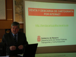 Presentación del sitio web para descarga y venta de cartografía de Navarra