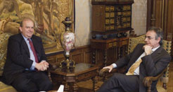 El Presidente Sanz con el presidente de la Sociedad Estatal de Exposiciones Internacionales 