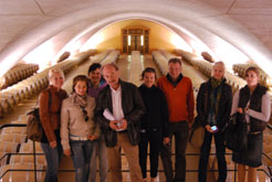 Grupo de profesores y estudiantes de Turismo en su visita por Navarra. 