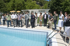 Inauguración de las piscinas municipales en Abárzuza.