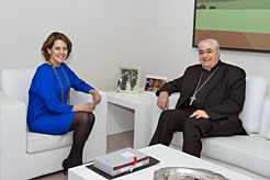 La Presidenta Barcina y el cardenal Lacunza