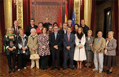 El Presidente Sanz, con representantes de Covite.