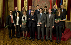 El Presidente Sanz con los galardonados
