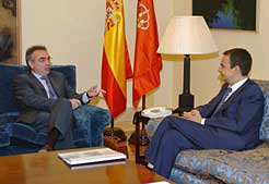 Reunión de los Presidentes Sanz y Rodríguez Zapatero