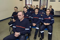 Imagen de los bomberos participantes en el curso