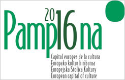 Logo de &amp;quot;Pamplona 2016, capital europea de la cultura&amp;quot;.