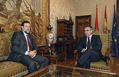 El Presidente Sanz recibe a Mariano Rajoy