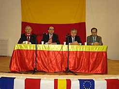 El consejero Catalán en un momento de la conferencia
