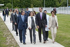 Los Príncipes, con la Presidenta Barcina y el presidente de Cinfa.