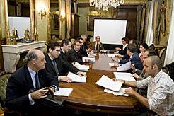 Un momento de la reunión que mantuvo el Consejo Asesor de Justicia