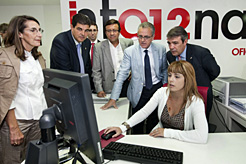 Inauguración de la oficina de Infonavarra 012 en Tudela