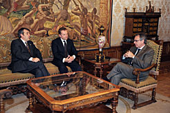 El Presidente Sanz recibe al consejero de Presidencia y Justicia de Cantabria