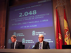 El vicepresidente Miranda y el gerente de la entidad, José María Montes