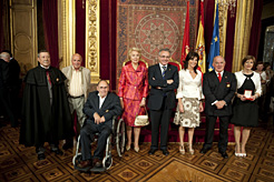 El Presidente Sanz con los premiados