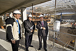 El consejero Caballero visita las obras acompañado por José Ramón Rábade y David Sáinz
