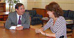 La Presidenta Barcina con el secretario de Estado de Medio Ambiente