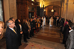 Recepción a la efigie de Aralar en el Palacio de Navarra