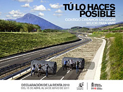 Cartel de la Campaña de la Renta 2010.  