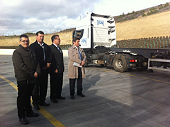 Imagen de la visita realizada a la estación de transferencia de residuos de Sangüesa