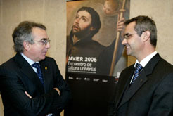 El Presidente Sanz y el provincial de los Jesuitas en Portugal, Nuno da Silva
