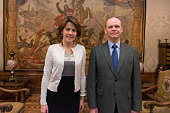 La Presidenta con el embajador de Eslovaquia