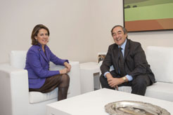La Presidenta Barcina y el presidente de la CEOE, Rosell