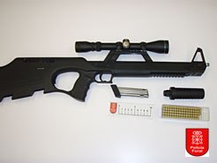Rifle utilizado por el detenido