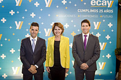 La Presidenta Barcina con Francisco e Iñaki Ecay
