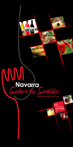 Cartel de la campaña &quot;Navarra, seduce tus sentidos&quot; de Reyno Gourmet.