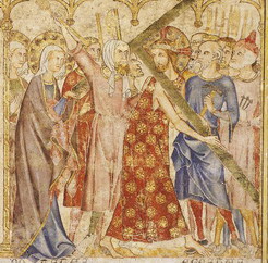 Juan Oliver, Pintura mural del refectorio de la Catedral de Pamplona, La pasión de Cristo, 1335 d. C. 