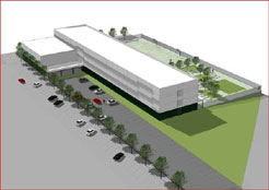 Diseño del que será el nuevo instituto de Sarriguren que se construirá en una parcela de 8.423,70 m2.