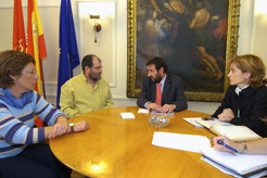 Reunión de Corpas con el alcalde de Marcilla