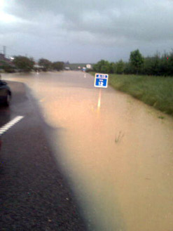 Imagen de la Autovía inundada