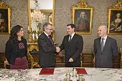 Acuerdo de patrocinio del Premio Príncipe de Viana de la Solidaridad