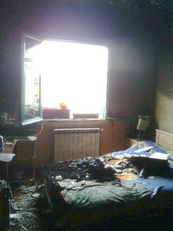 Incendio en una vivienda de Tafalla