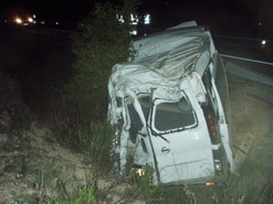 Imagen de cómo ha quedado el vehículo acidentado.