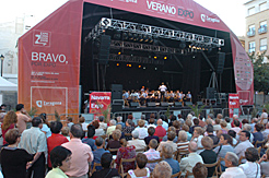 Actuación de la Banda de Música de Aoiz en Zaragoza